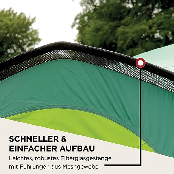 Coleman Chimney Rock 3 Plus Zelt, großes abgedunkeltes Tunnelzelt für 3 Personen, wasserdicht WS 4.500 mm, blau – Bild 3