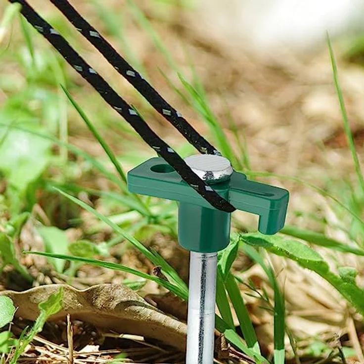 Relaxdays Felsbodenhering 18er Set, Erdanker für Harte Böden, 25 cm, Stahl, stabil fürs Camping, dunkelgrün – Bild 2