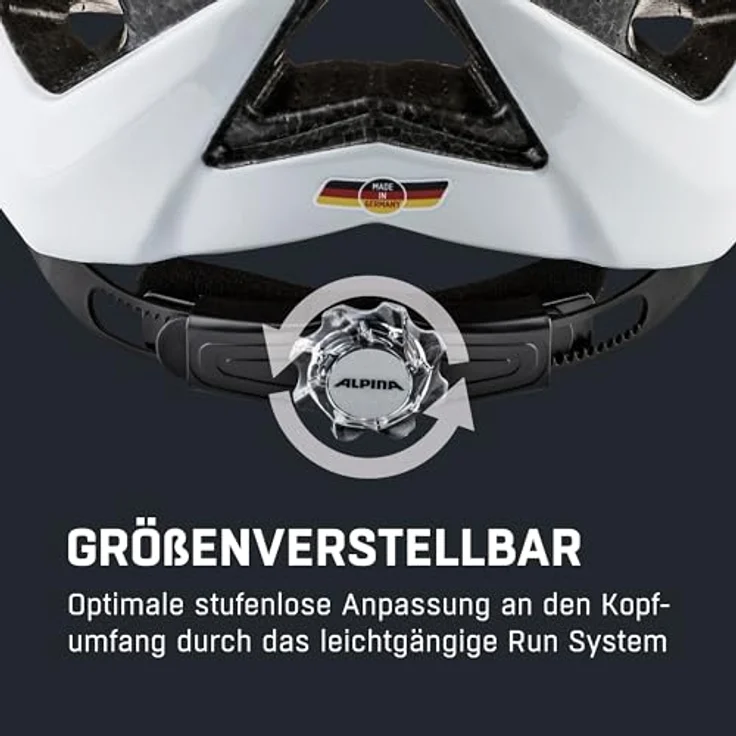 Alpina Panoma Classic White, Größe 56 - 59 cm - Fahrradhelm, Farbe Weiß – Bild 6