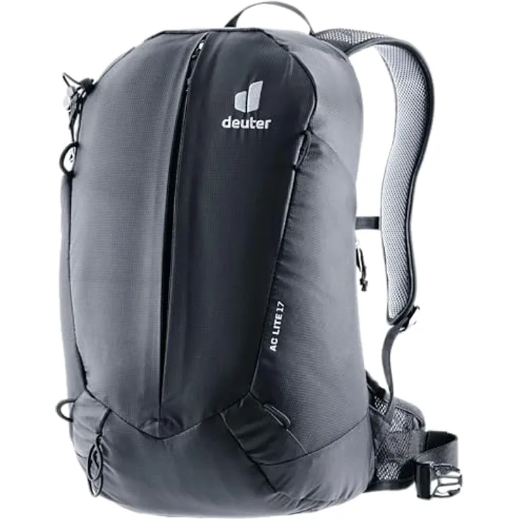 deuter AC Lite 17 Wanderrucksack (Modell 2024) mit Aircomfort Netzrücken-System, schwarz