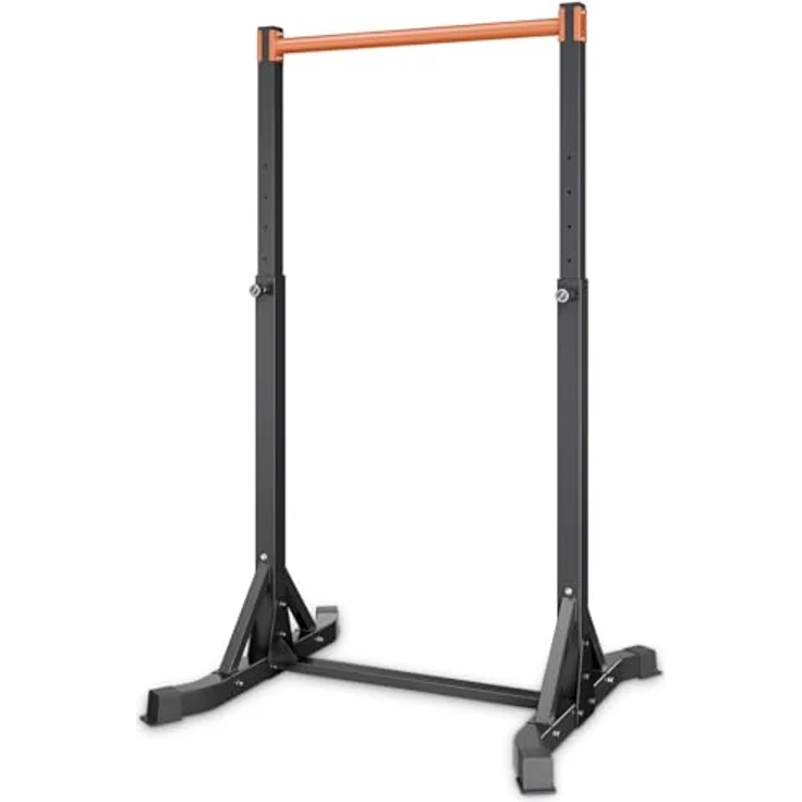 VEVOR Klimmzugstange Power Dip Station, freistehend mit 150 kg Tragkraft, 8-stufig höhenverstellbar, H-Rahmenkonstruktion, ideal für Arm-, Rücken- und Brusttraining – Bild 1