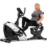 Hop-Sport Liegeergometer HS-070L mit Unterlegmatte - Liegeheimtrainer mit Bluetooth & App-Steuerung, 12 Trainingsprogramme Sitzergometer max. Nutzergewicht 150 kg (Silber/Schwarz)
