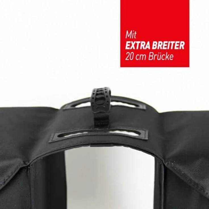Doppeltasche Haberland E-Bike schwarz, 31x12x31cm, 25 ltr – Bild 5
