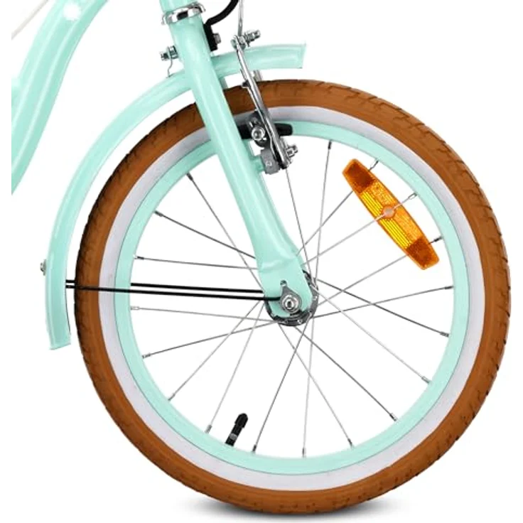 Sun Baby Kinderfahrrad SUN BABY Flower Retro 16 Zoll mit Schubstange, Mint, für Kinder bis 50 kg – Bild 7