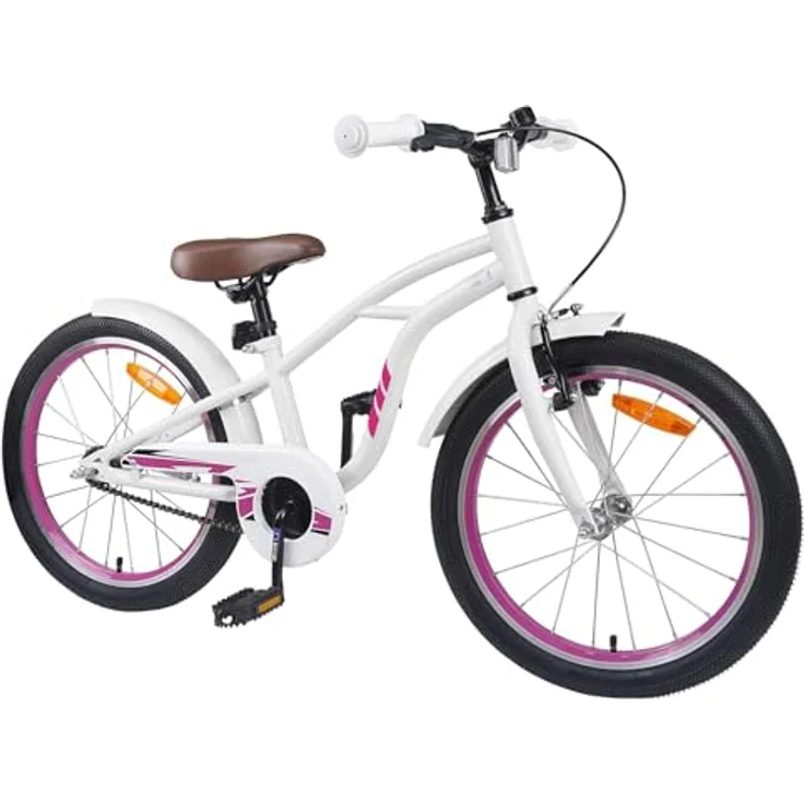 vidaXL Kinderfahrrad 20 Zoll, weiß, für Kinder von 6-11 Jahren, 137 x 54 x 79 cm – Bild 8