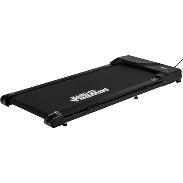 Miweba Sports Walking Pad 9% Steigung, Laufband für Zuhause mit 3 Jahren Garantie, Schwarz, ultraflach und leise, kompatibel mit Zwift und Kinomap