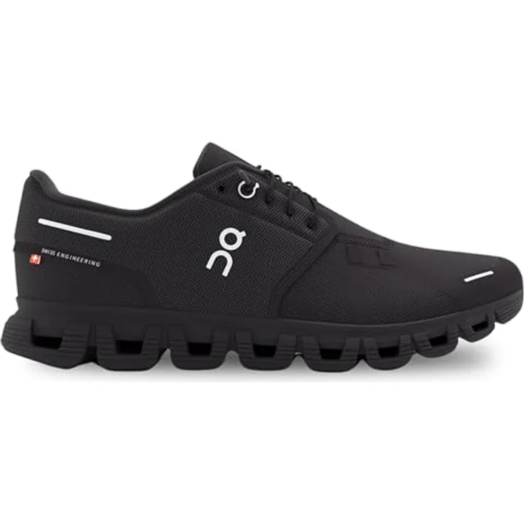 On Running Cloud 6, Laufschuhe mit CloudTec®-Dämpfung, Schnell-Schnürsystem, Schwarz, Größe 37