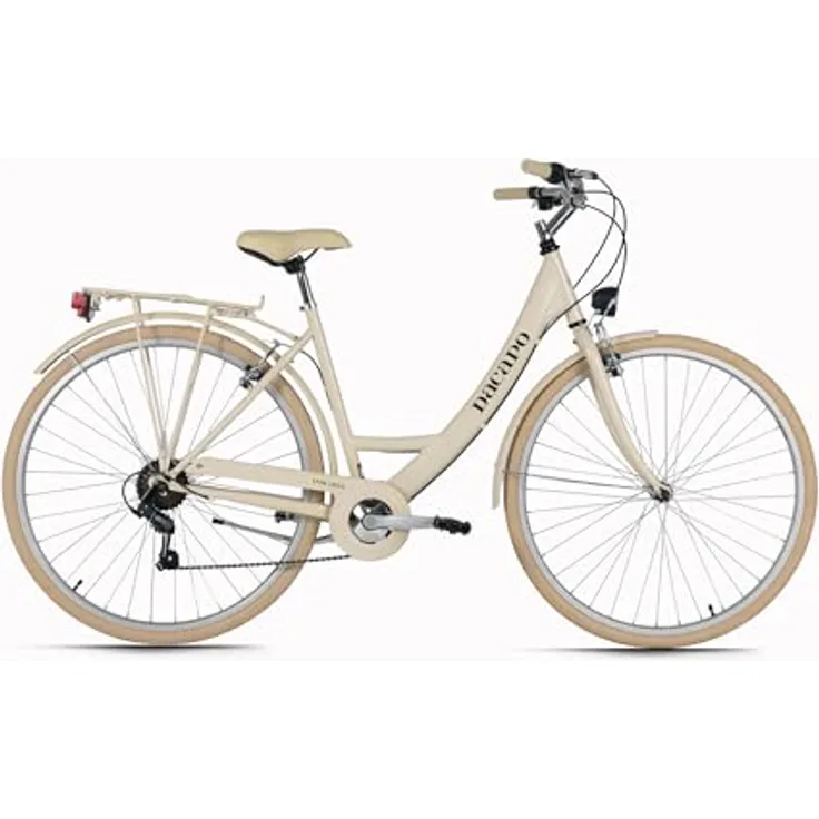 DaCapo Damenfahrrad Toscana 28'', 6 Gänge, Tiefeinsteiger, urbanes Design, empfohlen für Körpergröße 155-175 cm