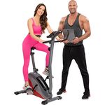Miweba Sports Ergometer ME400 Heimtrainer - App Steuerung - 12 Kg Schwungmasse - Trimmrad - Cardio - Pulsgurt - Magnetbremse - LCD Display (Schwarz Rot)