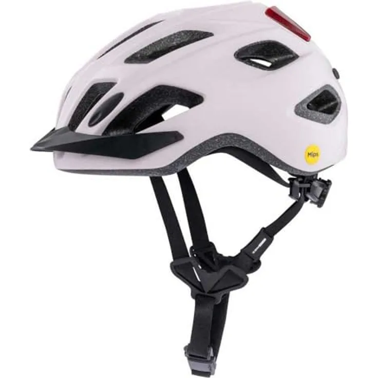 CONTEC City-Fahrradhelm "Abbey MIPS", rose, mit Safety LED und reflektierenden Gurten, individuelle Anpassung und kühlende Polsterung