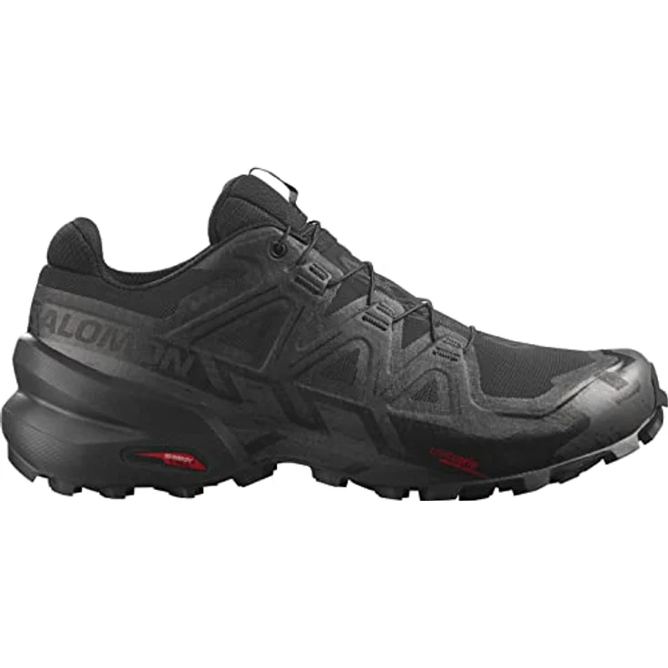 Salomon Speedcross 6 GTX, Herren Laufschuhe mit robustem Mesh-Obermaterial und Schnellschnürung, Schwarz, Größe 42 2/3 – Bild 1
