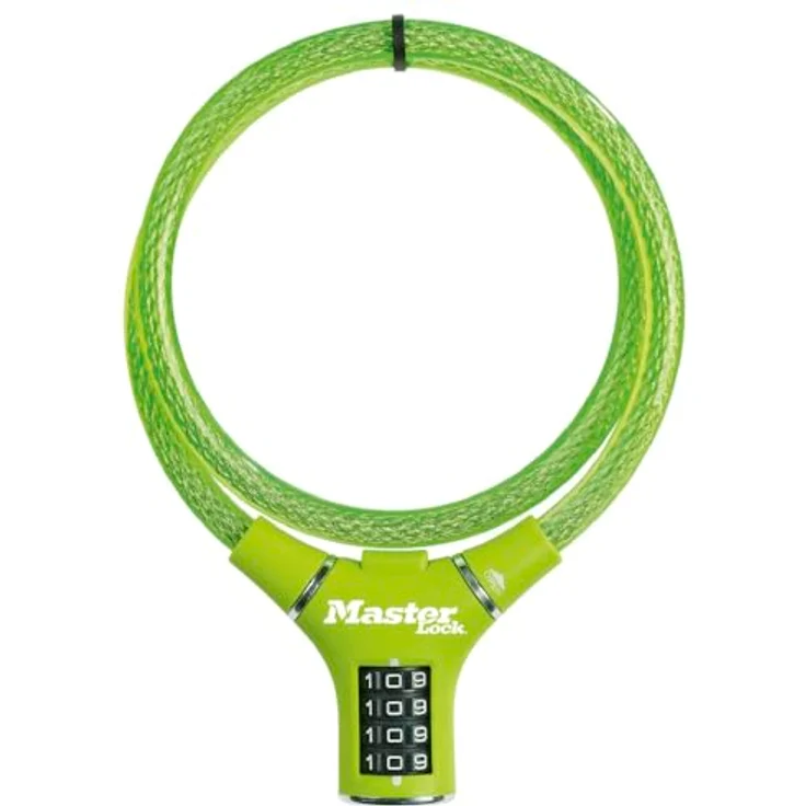 Master Lock 8229EURDPROCOL Fahrrad-Kombination Kabelschloss, 90 cm wetterfestes Stahlkabel mit sicherer 4-stelliger Kombination, zufällige Farbe – Bild 3