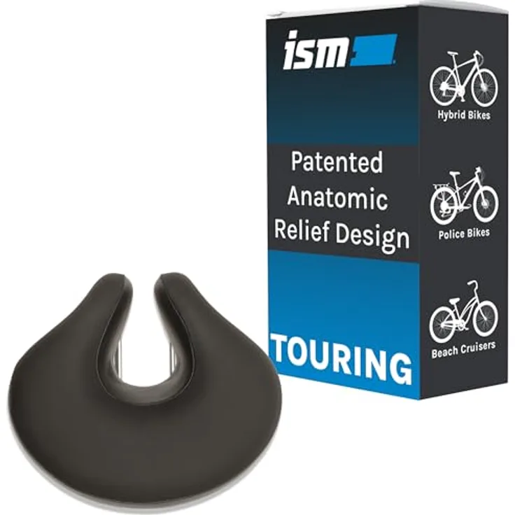 ISM Touring Velosattel, Fahrradsattel mit ISM-Schaum, Aussparung, 195 mm breit, für City/Commuting