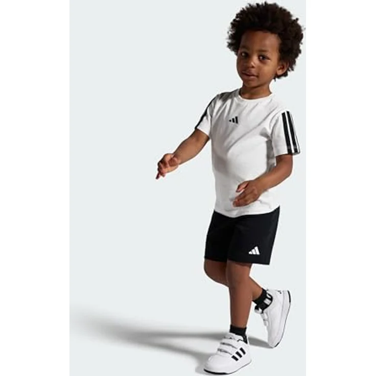 Adidas Tensaur Sport 3.0, Laufschuhe für Kinder, Synthetik-Obermaterial, Klettverschluss, Weiß/Schwarz – Bild 2