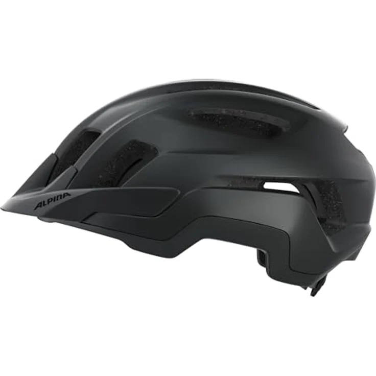 Olympic Sportswear Alpina Paranus, Fahrradhelm schwarz matt, Größe 59-62 cm, stoßabsorbierend, mit Lufteinlässen und Flynet – Bild 3