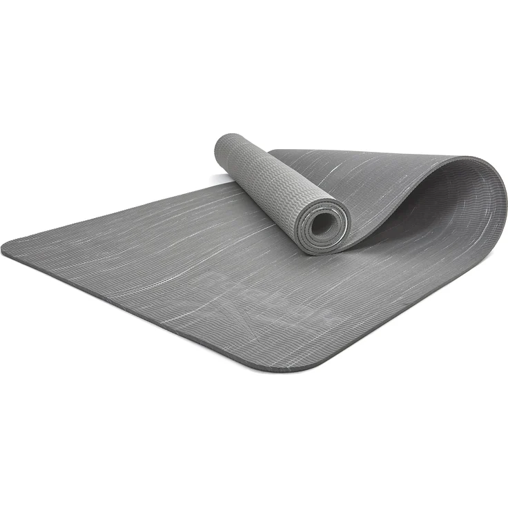 Reebok Yogamatte, 5 mm dick, rutschfeste Textur, kompakt und zusammenrollbar, TPE-Material, 176 x 61 cm