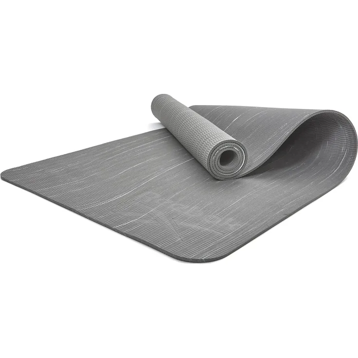 Reebok Yogamatte, 5 mm dick, rutschfeste Textur, kompakt und zusammenrollbar, TPE-Material, 176 x 61 cm