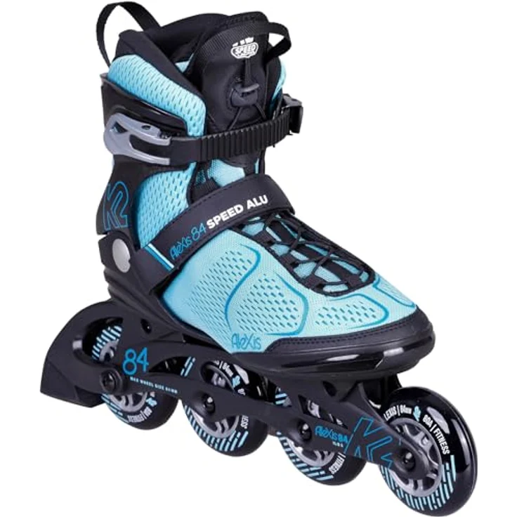 K2 Inlineskates K2 ALEXIS 84 SPEED ALU Inline Skate turquise/black, Damen Fitness Inline Skates mit Aluminium Schiene, ILQ-5 Kugellagern und 84mm Rollen – Bild 2