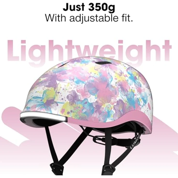 Lumen Labs Nyxel Youth, Bike Helm mit integrierten Lichtelementen, Größe S, Blossom – Bild 3
