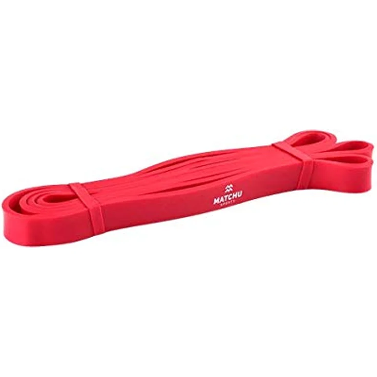 MATCHU Widerstandsband - Klimmzug-Widerstandsband - Fitness-Gummiband - Orange - Widerstand 2kg bis 22kg, leicht tragbar, 1 Meter – Bild 1