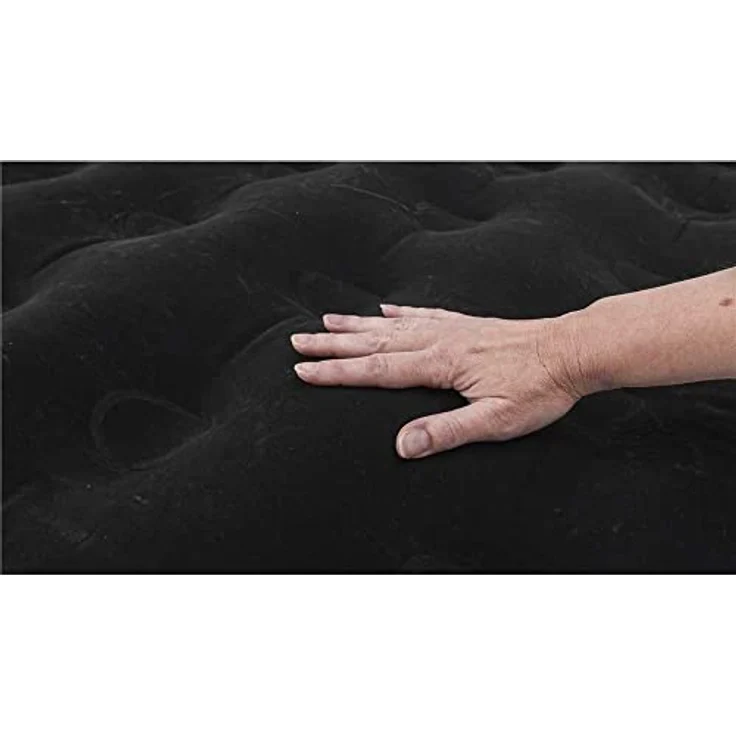 Outwell Flock Classic Isomatte mit integrierter Fusspumpe und erhöhtem Kissenbereich aus strapazierfähigem PVC, Velours-Liegefläche – Bild 3