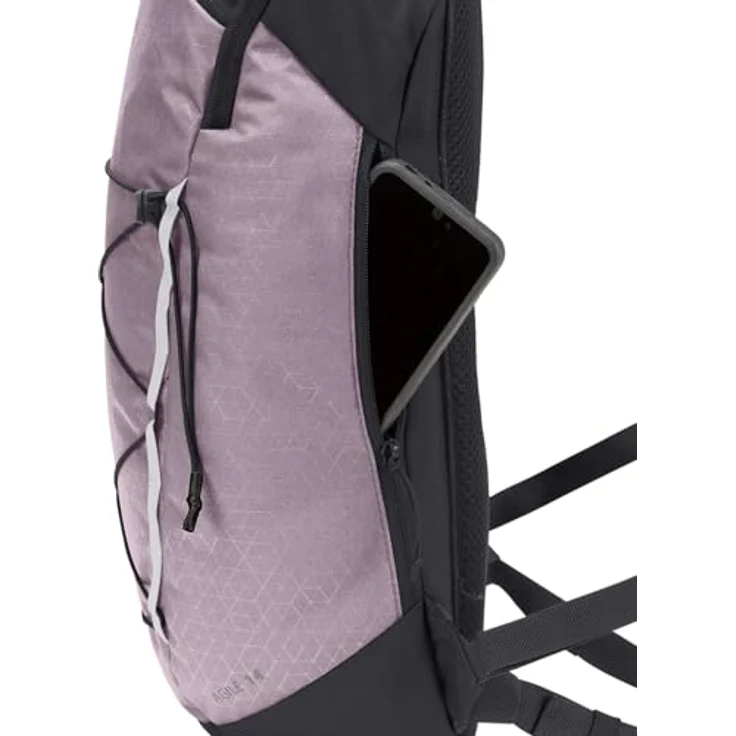 VAUDE Rucksack Agile 14 Liter, Wanderrucksack mit abnehmbarem Hüftgurt und VENT-TEX Rückensystem, purple ash, Einheitsgröße – Bild 5
