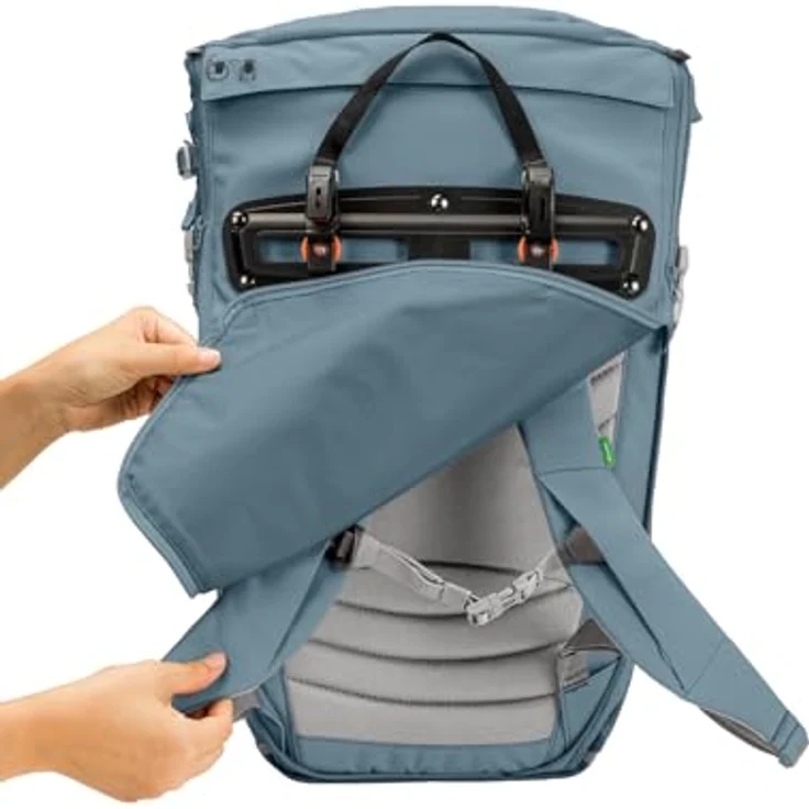 Vaude Citygo Bike 23 II, multifunktionale Gepäckträgertasche mit 23 Liter Volumen, Notebookfach und abschließendem QMR 2.0 Befestigungssystem – Bild 6
