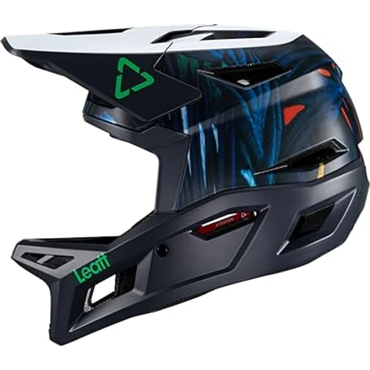 Leatt Gravity 4.0 Fullface Helm, 360° Turbine Technologie, ASTM DH-zertifiziert, Jungle Mehrfarbig, Größe M – Bild 4