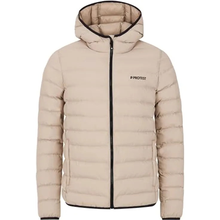 PROTEST PRTBASSO Outdoor Pufferjacke, umweltfreundlich aus Recyclingmaterial, normale Passform, Farbe: BambooBeige, Größe M