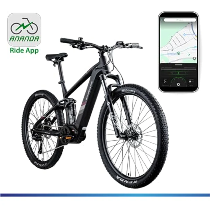 Zündapp E-Bike MTB X1000, 29 Zoll Fully mit 10-Gang Schaltung, 733 Wh Akku, schwarz – Bild 12
