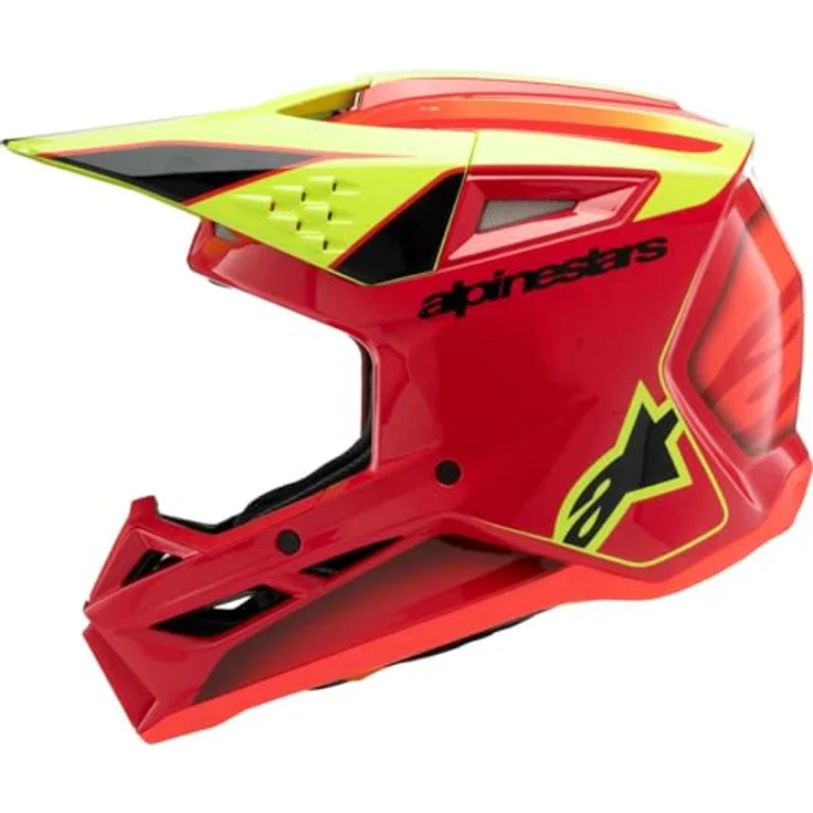 Alpinestars SM3 Fray Kinderhelm, leichter MX-Enduro Helm in Rot/Gelb/Schwarz mit optimalem Aufprallschutz und anpassbarer Passform – Bild 4