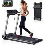 JOROTO Laufband für zu Hause, 2.5PS, 0.5-14KM/H Laufband Klappbar mit Bluetooth & App, Laufbänder mit 9 voreingestellte Programme Treadmill for Home mit LED-Display, 120KG Belastbar