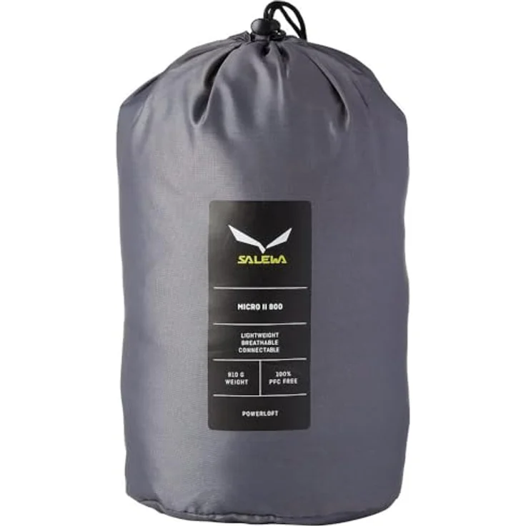 Salewa Micro II 800 Powerloft-Schlafsack, leichter Kunstfaserschlafsack für alpine Trekkingtouren, Komforttemperatur 11 °C, blau, für Körpergröße bis 185 cm, LEFT – Bild 2