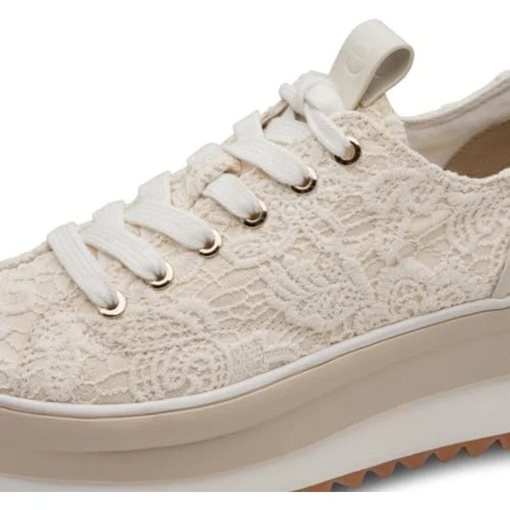 Tamaris Plateausneaker, sportlicher Schnürer mit Chunky-Sohle, weiß, Größe 42 – Bild 4