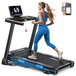 MERACH Klappbares Laufband für Zuhause, Laufband mit 6% Steigung, 2,5PS, Geschwindigkeitsbereich 0,8-12 km/h, LED-Display, Tablet-Halter, inkl. MERACH-APP