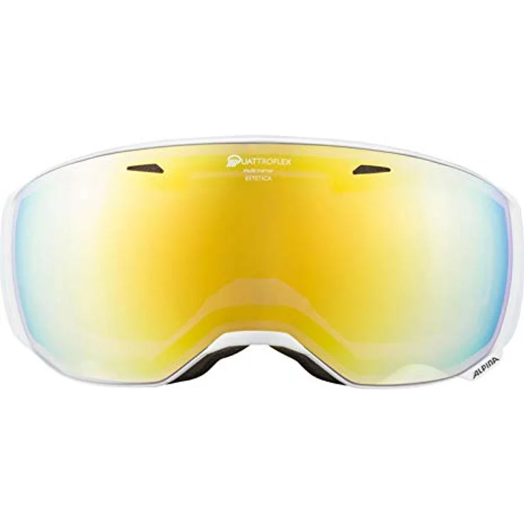 ALPINA A7245 Skibrille, Weiß, mit Quattroflex-Technologie für verbesserten Kontrast und 180° Sichtfeld – Bild 2