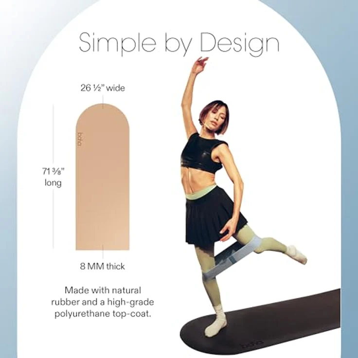 Bala PLAYMAT Light – Yoga Matte aus natürlichem Kautschuk, 5 mm dick, Farbe Sand, rutschfest und feuchtigkeitsableitend, 181 x 67 cm, für drinnen und draußen – Bild 4