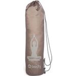 bodhi Easy Bag Yogamattentasche aus Polyester, leichte Tasche mit Print Siddhasana, TAUPE