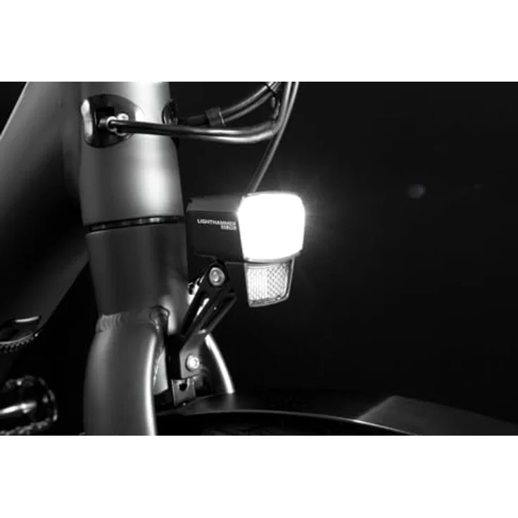 Trelock Lighthammer 60, Fahrradbeleuchtung mit 80 lm, StVZO-zugelassen, automatischer Umschaltung zwischen Tagfahrlicht und Abblendlicht, inklusive abnehmbarem Reflektor und ZL 410 Halter – Bild 2