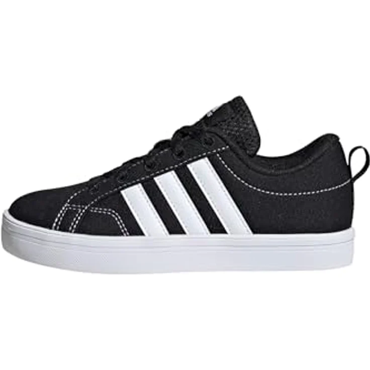 adidas Vs Pace 2.0 K, Laufschuhe für Kinder mit weichem Synthetik-Obermaterial und Gummiaußensohle, cblack/ftwwht/cblack, Größe: 4.5 – Bild 1