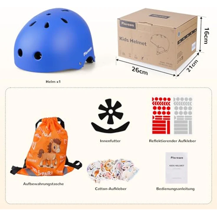 Tacklife PA-902 Kinder Fahrradhelm EN1078 CE-zertifiziert, Verstellbarer Kinnriemen, 3D DIY Aufkleber, Reflektoren, Unisex, Weiß/Rosa/Blau – Bild 8