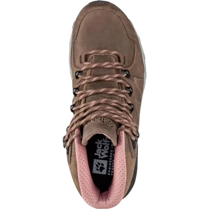 Jack Wolfskin REFUGIO PRIME TEXAPORE MID W, Damen Trekkingschuh aus geöltem Nubukleder, wasserdicht und atmungsaktiv – Bild 3