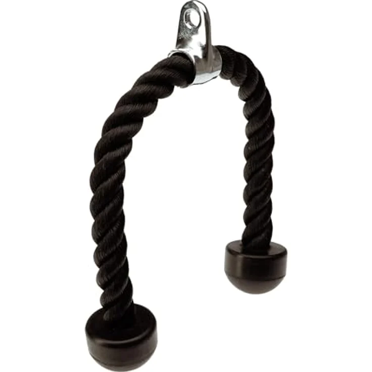 Sport-Thieme Trizepsseil "Double", Nylon-Material mit gummierten Endstücke, inkl. Drehgelenk – Bild 1