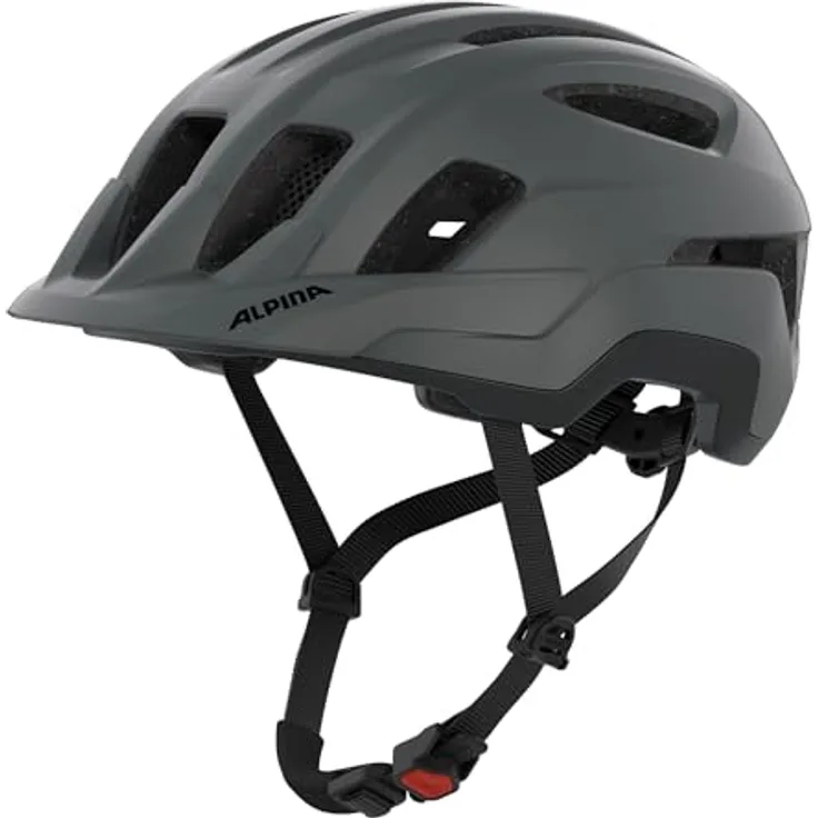 Olympic Sportswear Alpina Paranus, Fahrradhelm in mitternachtsgrau matt, 52-56 cm, mit stoßabsorbierender EPS-Inneschale und hoher Luftzirkulation