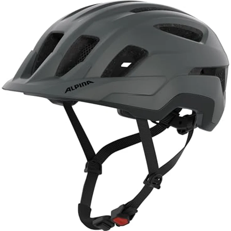 Olympic Sportswear Alpina Paranus, Fahrradhelm in mitternachtsgrau matt, 52-56 cm, mit stoßabsorbierender EPS-Inneschale und hoher Luftzirkulation – Bild 1