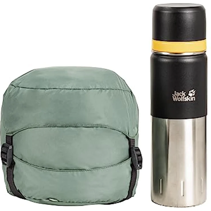 Jack Wolfskin Unisex – Erwachsene Athmos Down +5 Mumienschlafsack, Picnic Green, 180, Daunenschlafsack für den Sommer – Bild 5