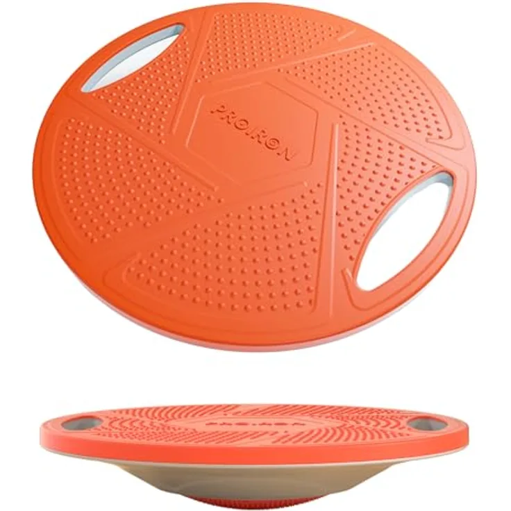 PROIRON Balance Board, Balancebrett mit rutschfestem Standfuß, Wackelbrett Für Rehabilitation & Fitness, Trainiert Gleichgewicht & Koordination (Orange)