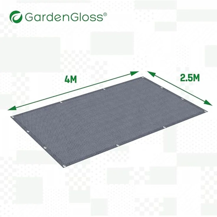 GardenGloss Vorzeltteppich 250x400, wetterfester Camping Teppich mit 12 Befestigungsnägeln und Tragetasche, schimmelresistent und leicht zu reinigen – Bild 3