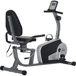 HOMCOM Liegeergometer Heimtrainer Fahrradtrainer mit LCD-Anzeige einstellbar Nutzergewicht bis 110 kg 8 stufig einstellbarem Magnetwiderstand Stahl ABS