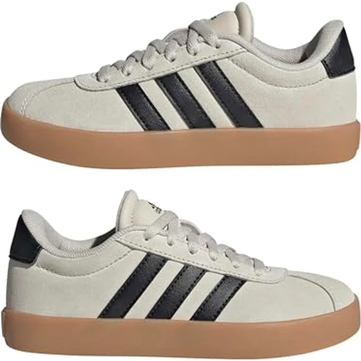 Adidas Damen Turnschuhe KI6493, ganzjährig tragbar, Obermaterial aus Wildleder, Creme, Braun, Schwarz – Bild 7